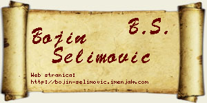 Bojin Selimović vizit kartica